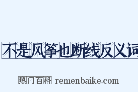 不是风筝也断线反义词是什么意思的图片